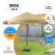 Sombrilla / Parasol redonda 300 cm Ø (Beige)