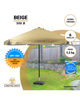 Sombrilla / Parasol redonda 300 cm Ø (Beige)