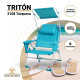 TRITÓN 2108 - Silla de playa con toldo y nevera incorporada. 8 Posiciones (Turquesa)