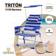 TRITÓN 2108 - Silla de playa con toldo y nevera incorporada. 8 Posiciones (Marinera)