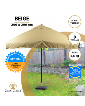 Sombrilla / Parasol cuadrada 2 x 2 m (Beige)