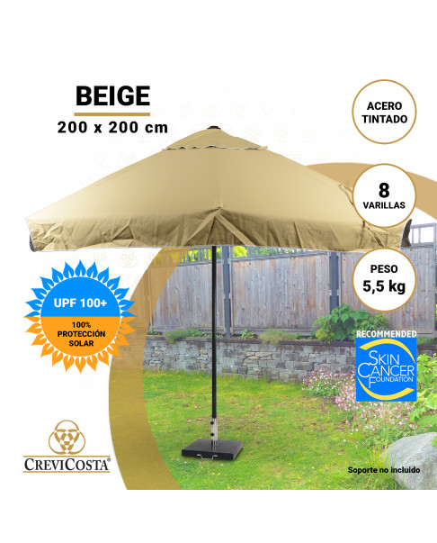 Sombrilla / Parasol cuadrada 2 x 2 m (Beige)