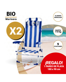 Lote de 2 sillas BIO 12009 Marinera