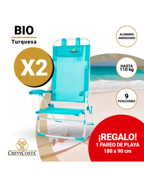 Lote de 2 sillas BIO 12009 Turquesa