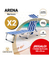 Lote de 2 Tumbonas ARENA 1004 Marinera