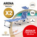 Lote de 2 Tumbonas ARENA 1004 Marinera + Pareo de playa de REGALO
