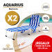 Lote de 2 Tumbonas AQUARIUS 2012 Marinera + Pareo de playa de REGALO