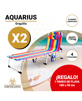 Lote de 2 Tumbonas AQUARIUS 2012 Orgullo