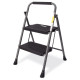 Escalera de hierro con mango y peldaños de plástico (negro) 2 peldaños Helena