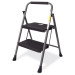 Escalera de hierro con mango y peldaños de plástico (negro) 2 peldaños Helena