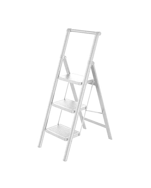 Escalera Aluminio con Mango (blanco) 3 peldaños Cynthia