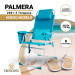 PALMERA 2081-3 NEW Turquesa - Silla de Playa Plegable con NUEVO cojín ergonómico y NUEVA nevera incorporada.