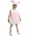 Disfraz conejo peluche 203433 Blanco-Rosa 1-2 años