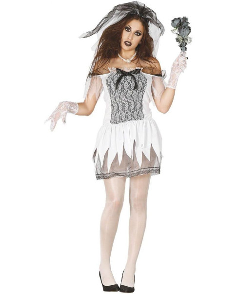 Disfraz Novia Cadáver 84692 Blanco - Talla XS - S
