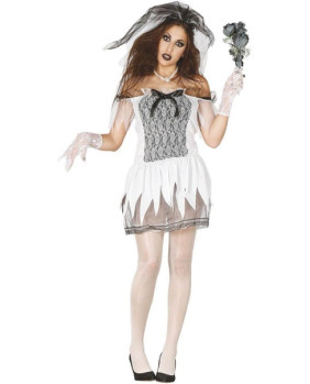 Disfraz Novia Cadáver 80478 Blanco - Talla M
