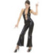Disfraz Mujer Mono brillante de Disco Negro 88723 - Talla L