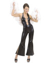 Disfraz Mujer Mono brillante de Disco Negro 88723 - Talla L