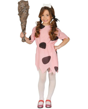 Disfraz Troglodita Rosa Niña 5 - 6 años