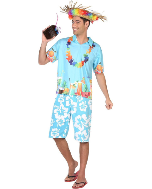 Disfraz hawaiano hombre adulto M