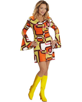 Disfraz Vestido Grooby Años 70 - XL