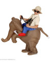 Disfraz Explorador sobre elefante hinchable 75511