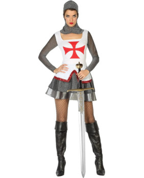 Disfraz caballero cruzadas mujer adulto templario M