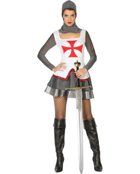Disfraz caballero cruzadas mujer adulto templario M