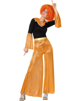 Disfraz mujer disco, color naranja, XL (26403)