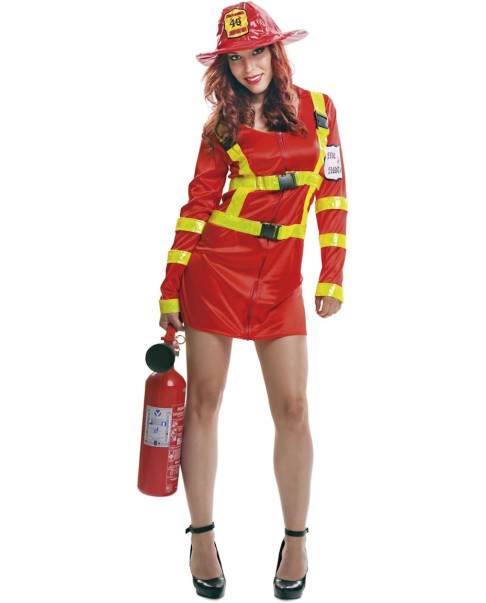 Disfraz bombera 200974 Rojo XL