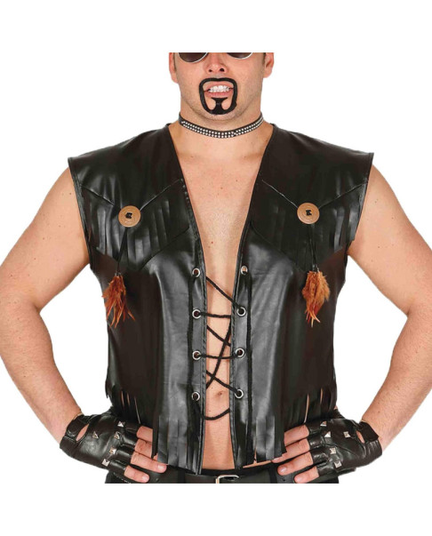 Chaleco Cuero negro 18582 18582