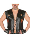 Chaleco Cuero negro 18582 18582
