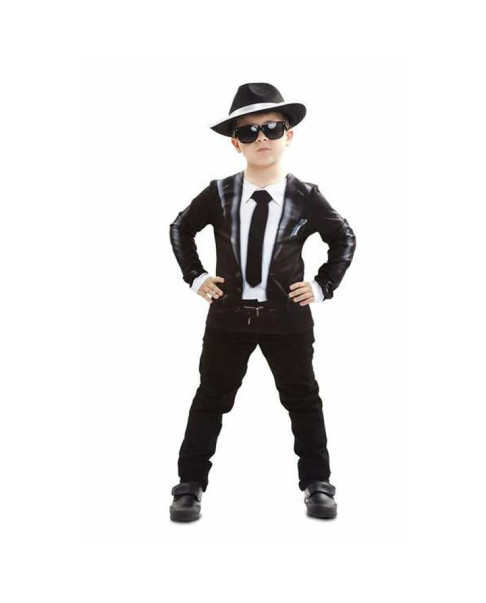 Disfraz camiseta blueskid 231076 Negro 4-6 años