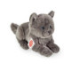 Peluche Gato Perla Gris Tumbado T918318 20cm