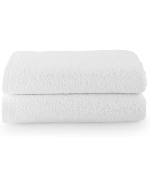 Toallas de baño Grandes - Toallas baño - 2 Toallas de Ducha - 100x150 cms Algodon 100% - Blanco - Top Towel - Plus