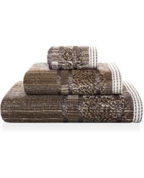 Toalla de baño Maze SOREMA Dark chocolate 50 x 100 cm.