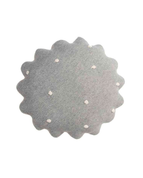 Cojín Knitted Round Biscuit SC-RBISC-GR Grey 25x25