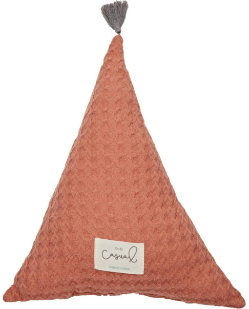 Cojín triangulo crochet Dream TRI50604 Rosa 35x35 cm.