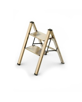 Escalera de aluminio sin mango (Gold champange) 2 peldaños Selena