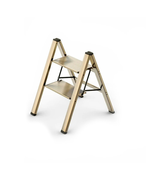 Escalera de aluminio sin mango (Gold champange) 2 peldaños Selena