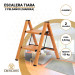 Escalera de aluminio sin mango (Madera) 2 peldaños Tiara
