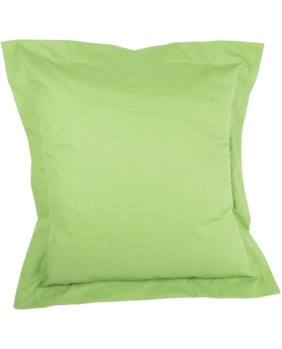 Funda de cojín COMBI LISOS color Verde - Medidas 50x75+5 cm. - 50% Algodón-50% Poliéster - 144 Hilos - Acabado en pestaña