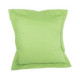 Funda de cojín COMBI LISOS color Verde - Medidas 55x55+5 cm. - 50% Algodón-50% Poliéster - 144 Hilos - Acabado en pestaña