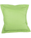 Funda de cojín COMBI LISOS color Verde - Medidas 55x55+5 cm. - 50% Algodón-50% Poliéster - 144 Hilos - Acabado en pestaña