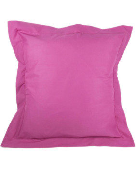 Funda de cojín COMBI LISOS color Chicle - Medidas 55x55+5 cm. - 50% Algodón-50% Poliéster - 144 Hilos - Acabado en pestaña