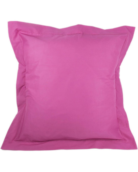 Funda de cojín COMBI LISOS color Chicle - Medidas 55x55+5 cm. - 50% Algodón-50% Poliéster - 144 Hilos - Acabado en pestaña