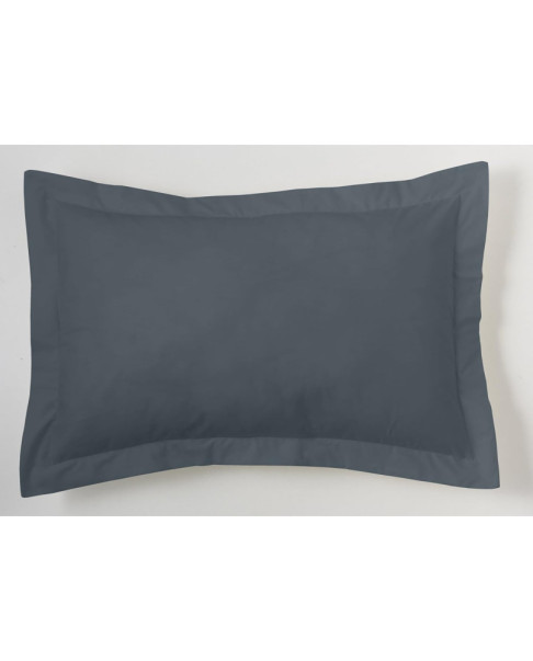 Funda de cojín COMBI LISOS color Gris - Medidas 50x75+5 cm. - 50% Algodón-50% Poliéster - 144 Hilos - Acabado en pestaña