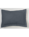 Funda de cojín COMBI LISOS color Gris - Medidas 50x75+5 cm. - 50% Algodón-50% Poliéster - 144 Hilos - Acabado en pestaña