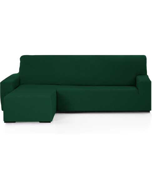 Funda de Sofá Elástica EMILIA Brazo izquierdo corto Verde Botella