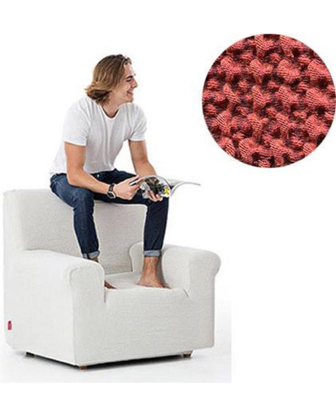 Funda de Sillón hiper elástica Milos c/16 Teja 1 plaza
