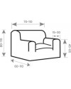 Funda de Sillón hiper elástica Milos c/16 Teja 1 plaza
